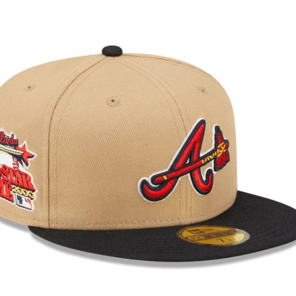 New Era Atlanta Braves CAMEL PACK All Star Game Patch 59FIFTY Fitted Hat - Picture 3 of 7